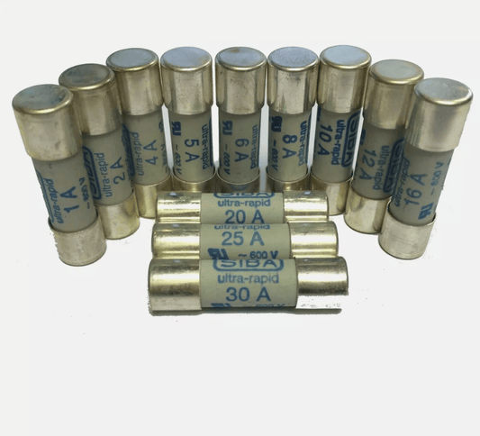 Siba SIBA 6003305 16A 600Vac 10*38mm aR Fuses (10 Pieces)
