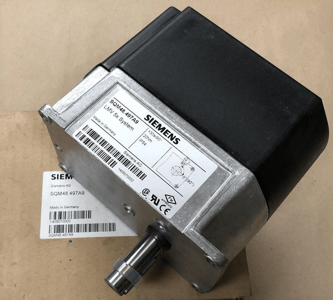Siemens Siemens SQM48.497A9 Burner Control, Actuator Control, 3-Phase AC Motor, Gas/Oil, Continuous, Adjustable Timings, AC 230V