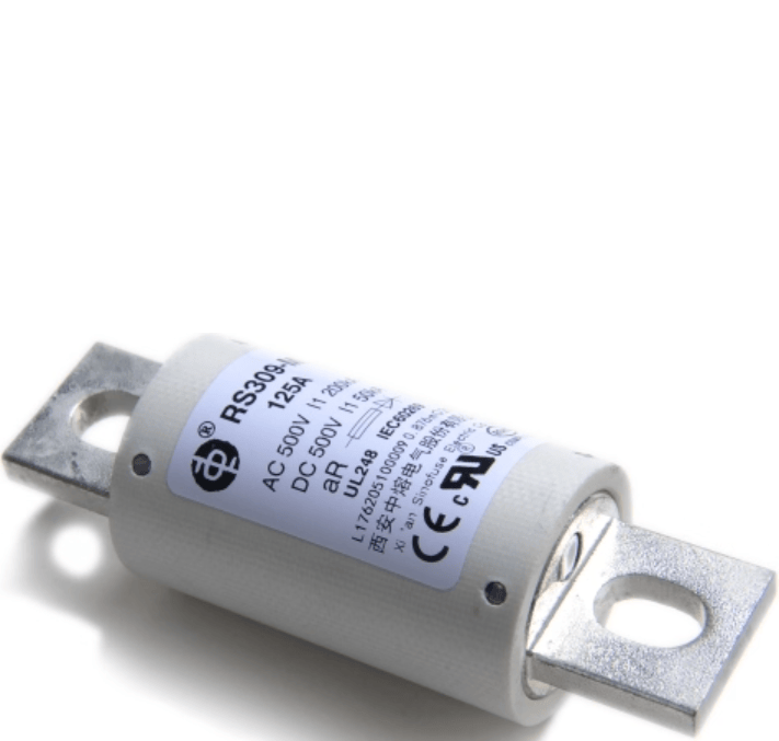 Sinofuse General Industrial Fuses Sinofuse RS309-MD High-Speed Fuse, 125A 500V AC/DC, aR Semiconductor Protection, Bolted Tag - Pack of 10