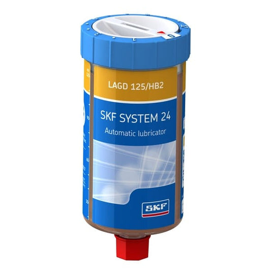 SKF SKF LAGD 125/HB2 Automatic Single Point Gas Lubricator, 125ml, Pre-filled with LGHB 2 High Temp & Heavy Load Grease