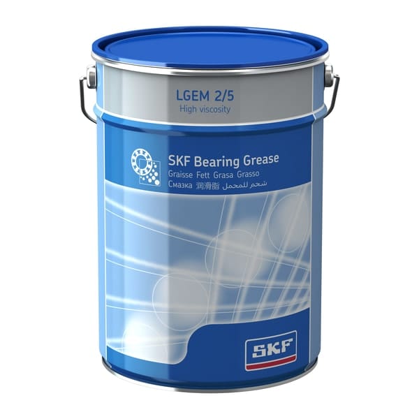 SKF SKF LGEM 2/5 EP High Load Grease, NLGI 2, MoS2 & Graphite - 5 kg Can