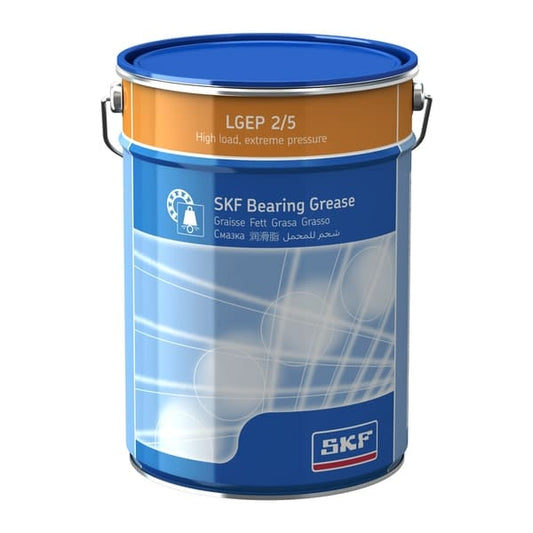 SKF SKF LGEP 2/5 Extreme Pressure Grease, NLGI 2, Lithium Mineral Oil - 5 kg Can
