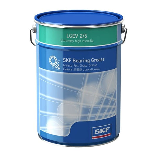 SKF SKF LGEV 2/5 Heavy-Load EP Grease, NLGI 2, MoS2 & Graphite - 5 kg Pail