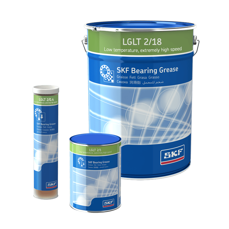 SKF SKF LGLT 2/0.4 Low Temp High Speed Grease, NLGI 2, Synthetic - 0.4 kg Cartridge