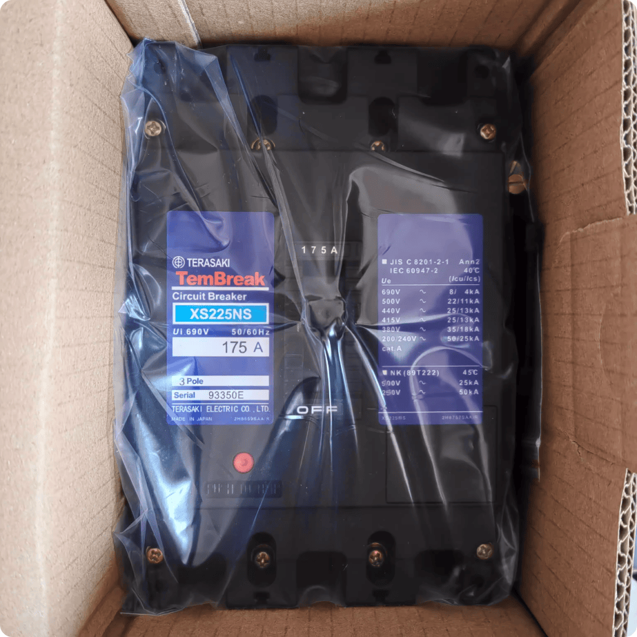 Terasaki Molded Case Circuit Breakers Terasaki XS225NS TemBreak Circuit Breaker, 200A, AC690V