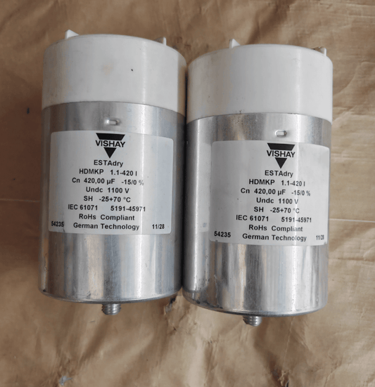 VISHAY VISHAY ESTAdry HDMKP 1.1-420 I Power Capacitor, 420µF 1100V DC, -25 to +70°C - Pack of 6